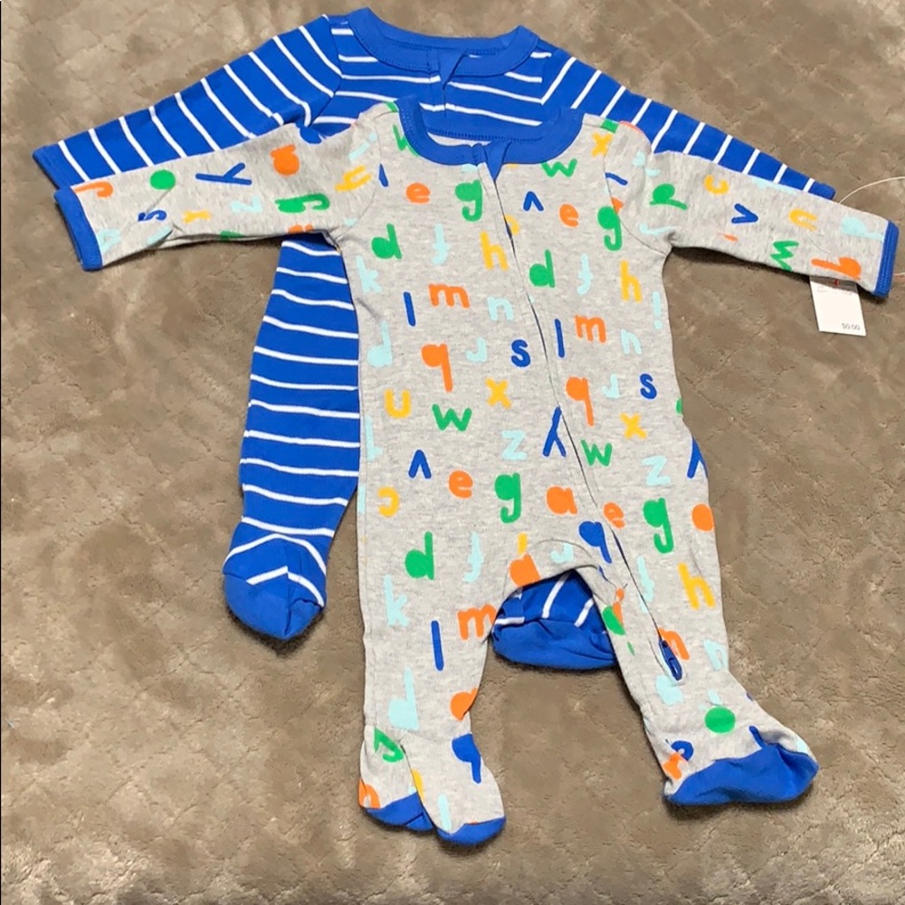 Cat & Jack baby boy 2 pack footie pajamas